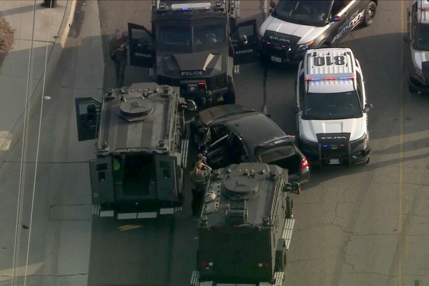 BREAKING: Authorities say this standoff in El Segundo is connected to a shooting at Santa Monica College that prompted the closure of all SMC campuses today.