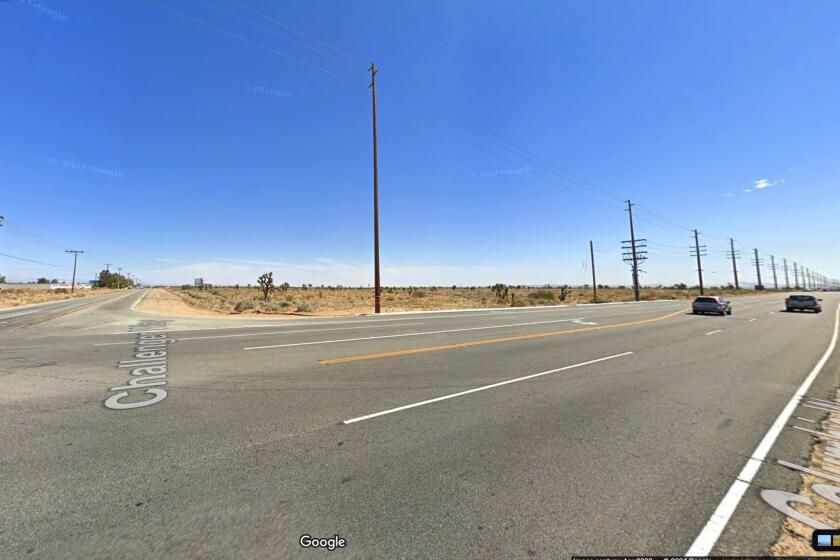 PALMDALE, CALIFORNIA-OCT. 15, 2024-A CHP motorcycle officer was injured in a traffic collision at 6th Steet East and East Avenue M in Palmdale on Tuesday afternoon, authorities said. The incident took place around 1:15 p.m. and the officer was transported to a local hospital in stable condition, said CHP spokesperson Alec Pereyda. Personnel from the L.A. Count Sheriff's Department and the California Highway Patrol responded to the incident. (GOOGLE MAPS)