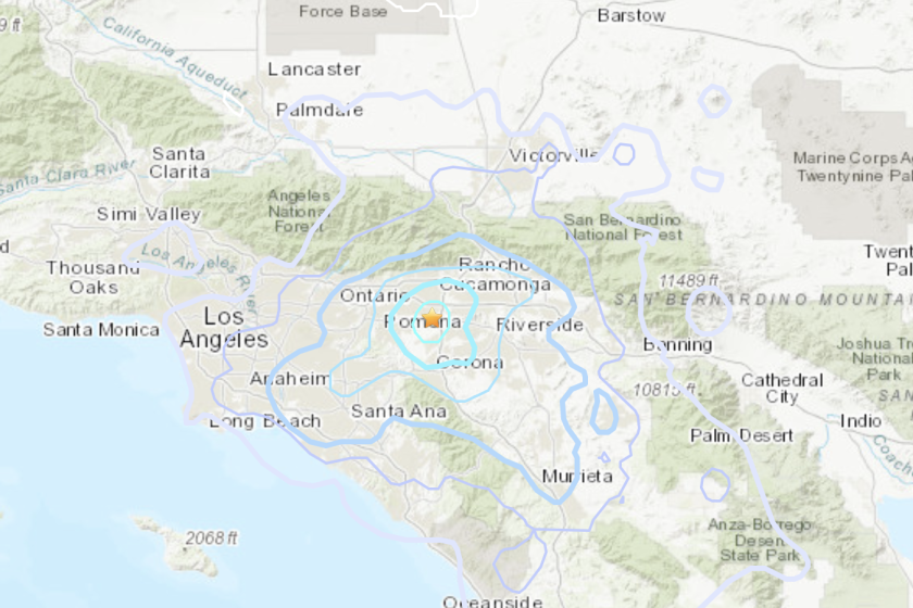 Shake map of Saturday's Ontario earthquakes