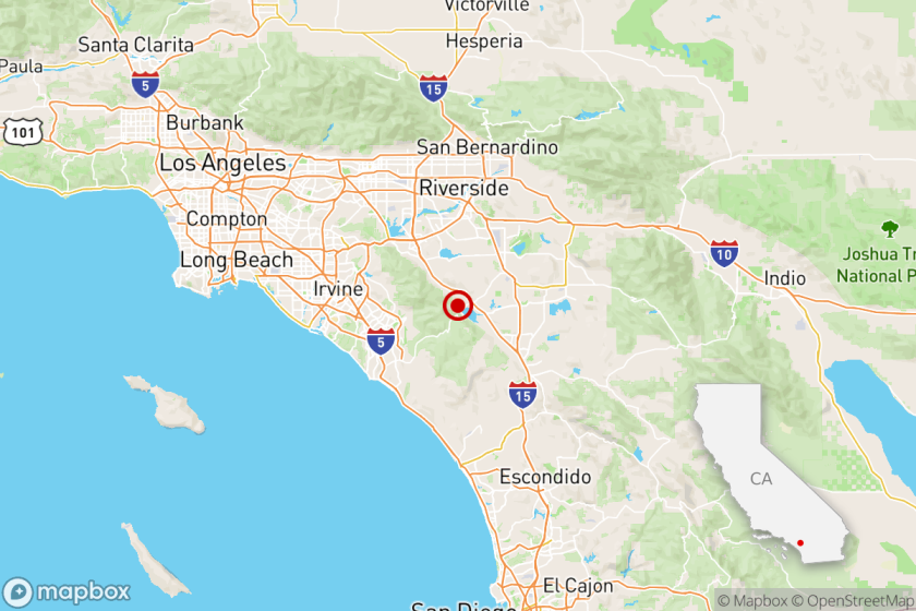 Earthquake map of Lake Elsinore