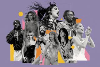 A collage showcases multiple Grammy nominees.