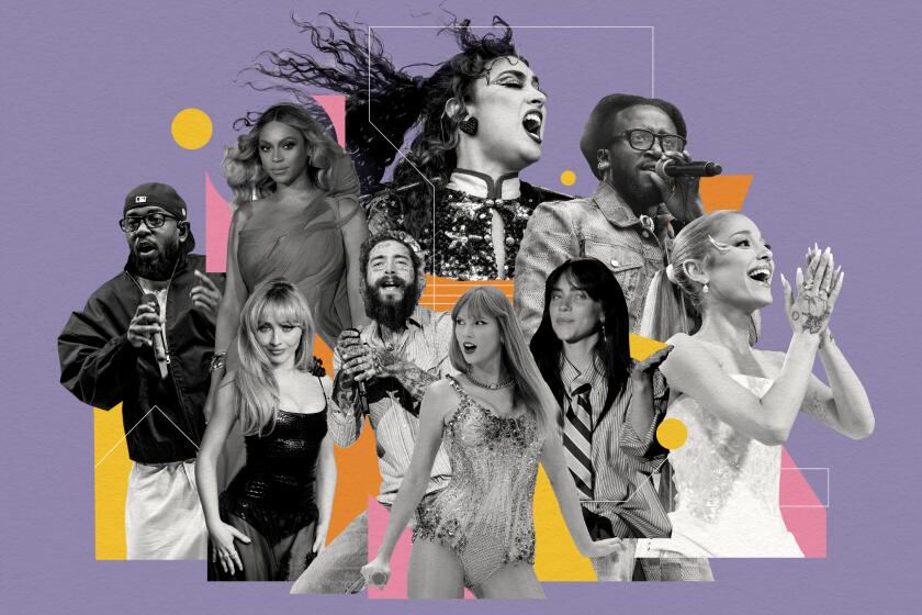 A collage showcases multiple Grammy nominees.