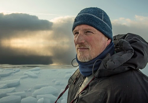 photographer Paul Nicklen in greenland
